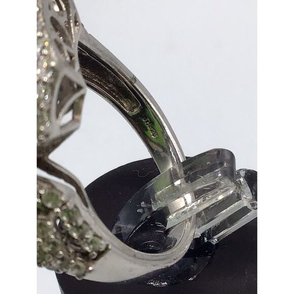 925 Sterling Silver Mystic Topaz CZ Halo Cocktail Ring Size 7.5 Multicolor - Picture 16 of 16